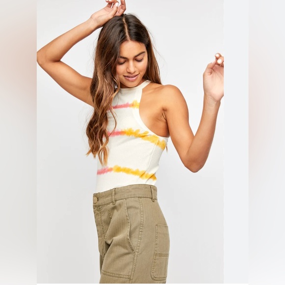 Free People Easy Breezy Tank Top women Funky Stripe Combo - Picture 10 of 11